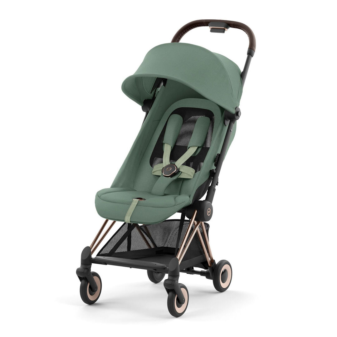 Коляска Coya Rosegold Leaf Green CYBEX фото 1