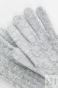 Перчатки вязаные короткие с узором-косичкой befree