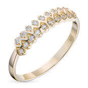 Кольцо из желтого золота с бриллиантами э0301кц12200014 ЭПЛ Даймонд э0301кц