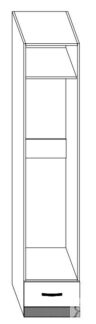 Шкаф однодверный с ящиком Пиксель 450х2200х570