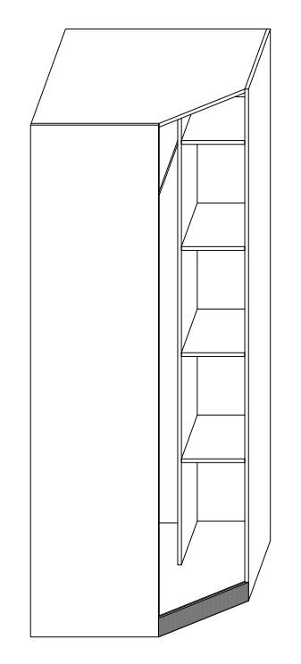 Шкаф однодверный угловой Пиксель 885х2200х885 фото 1