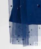 Синее платье с сеткой Button Blue (146)