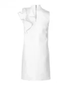 Белое платье с ассиметричным воланом Gulliver (164)
