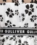Белое нарядное платье с принтом Gulliver (140)