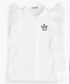 Белая блузка с коротким рукавом Gulliver (110)