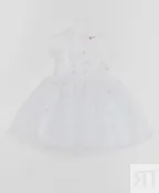 Белое платье с сеткой Button Blue (116)