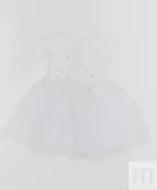 Белое платье с сеткой Button Blue (116)
