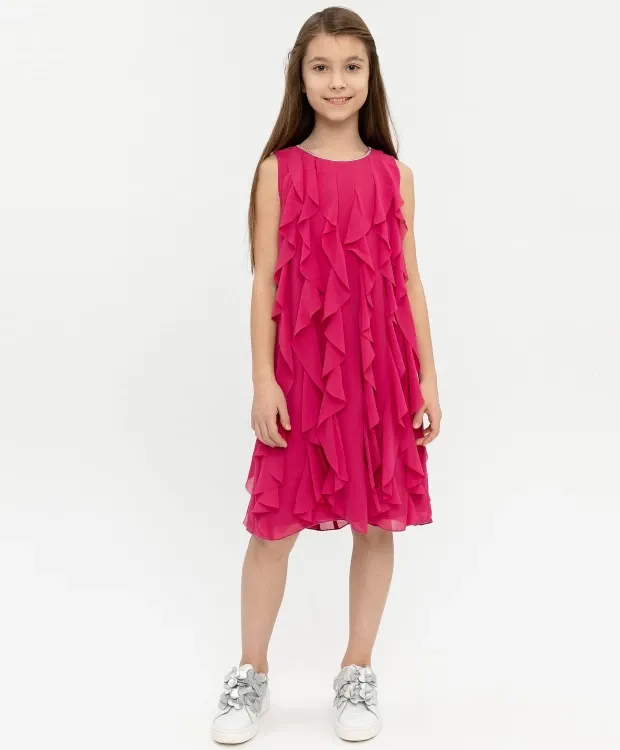 Розовое нарядное платье Gulliver (164)