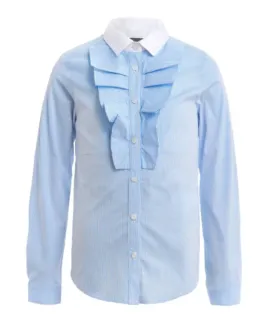 Голубая блузка с длинным рукавом Gulliver (146)