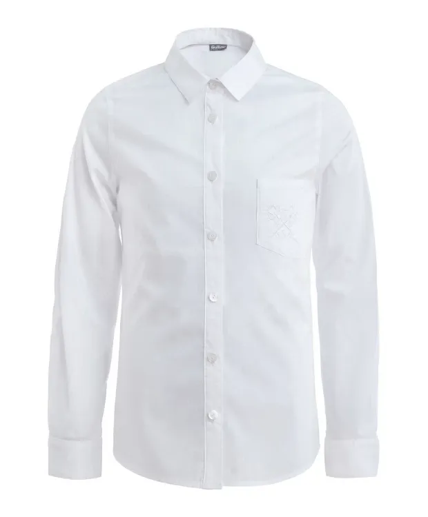 Белая блузка с длинным рукавом Gulliver (122)
