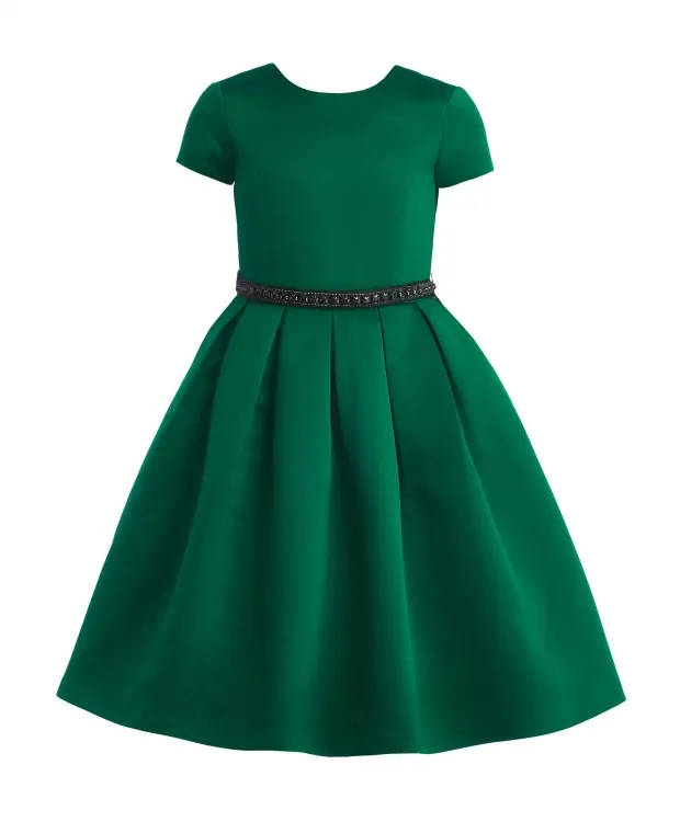 Зеленое нарядное платье Gulliver (134)