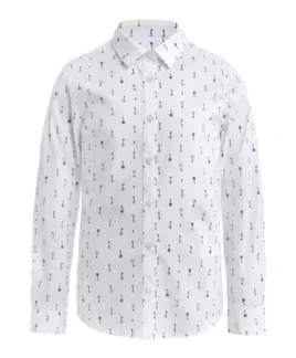 Белая блузка с орнаментом "Ключи" Gulliver (134)