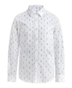 Белая блузка с орнаментом "Ключи" Gulliver (164)