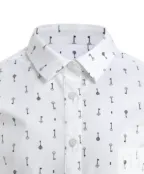 Белая блузка с орнаментом "Ключи" Gulliver (164)
