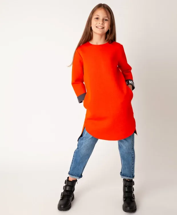Оранжевое платье Gulliver (164)