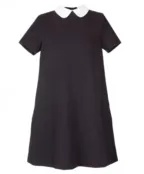 Черное платье с коротким рукавом Gulliver (152)