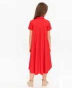 Красное платье с удлиненной спинкой Gulliver (134)