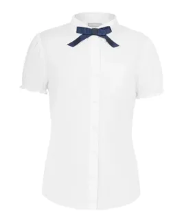 Белая приталенная блузка Gulliver (152)
