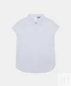Белая блузка с коротким рукавом Gulliver (134)