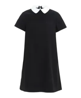 Черное платье со съемным воротничком Gulliver (128)