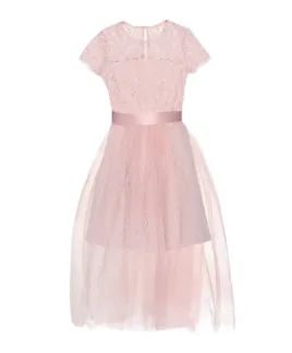 Розовое нарядное платье Gulliver (164)