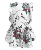 Блузка с цветочным принтом Gulliver (140)
