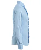 Голубая блузка со сменным бантиком Button Blue (152)