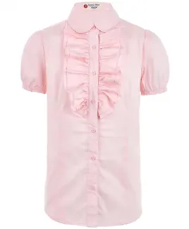 Розовая приталенная блузка Button Blue (134)