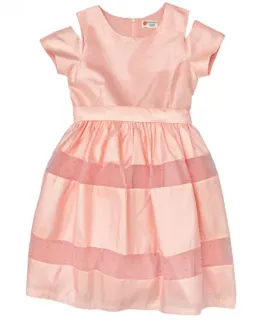 Розовое нарядное платье Button Blue (122)