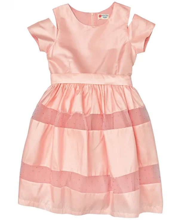 Розовое нарядное платье Button Blue (98)