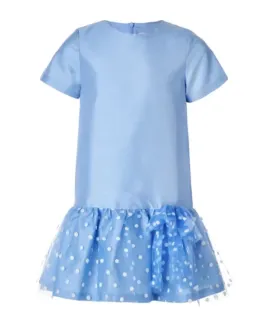 Голубое нарядное платье Button Blue (158)