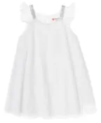 Белое нарядное платье Button Blue (134)