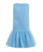 Голубое платье с юбкой из сетки Button Blue (98)
