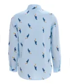 Голубая блузка в полоску Button Blue (104)