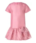 Розовое нарядное платье Button Blue (122)