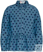Голубая блузка с баской Button Blue (134)