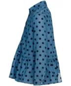 Голубая блузка с баской Button Blue (146)