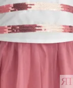Розовое нарядное платье с пайетками Button Blue (146)