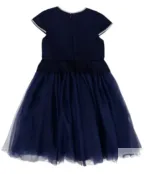 Синее нарядное платье Button Blue (122)