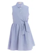 Голубое платье в полоску Button Blue (140)