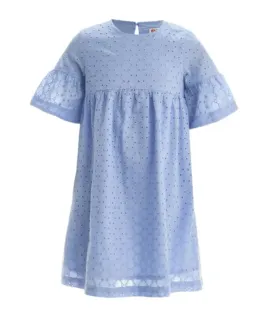 Голубое платье с вышивкой Button Blue (116)