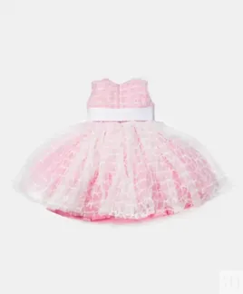 Розовое нарядное платье Gulliver (80)