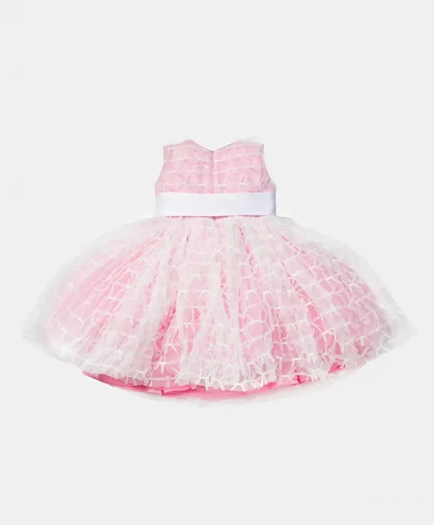 Розовое нарядное платье Gulliver (80)