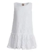 Белое кружевное платье Button Blue (152)
