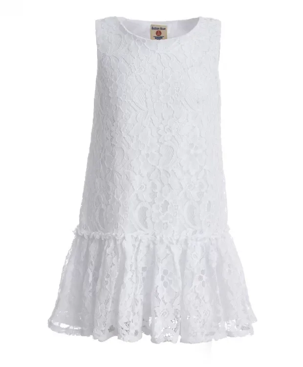 Белое кружевное платье Button Blue (116)