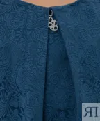 Синее жаккардовое платье Button Blue (134)
