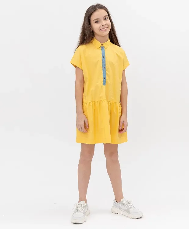 Желтое платье Button Blue (158)
