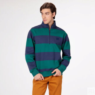 Мужской свитшот STREETBEAT Half Zip Striped Pullover Fleece