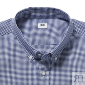 Рубашка Uniqlo Extra Fine Cotton синий 453151 | Blue COL66 фото 2