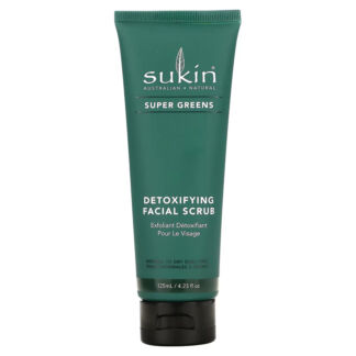 Sukin, Super Greens, детоксифицирующий скраб для лица, 125 мл (4,23 жидк. У